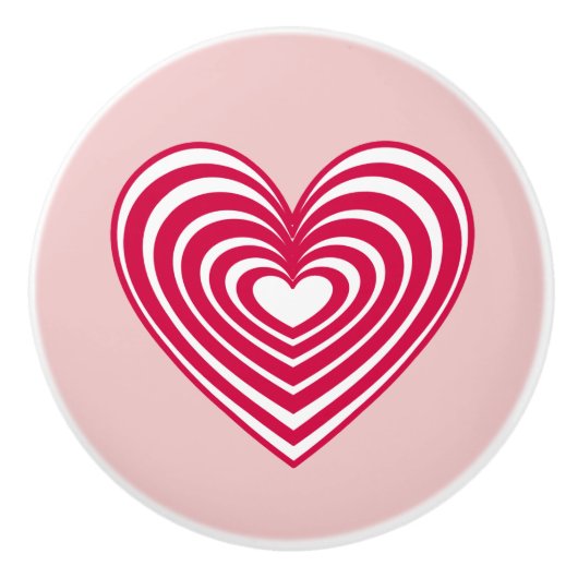 Lined Hearts Keramikknauf (Vorderseite)