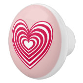 Lined Hearts Keramikknauf (Rechts)
