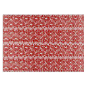 Lined Hearts Schneidebrett