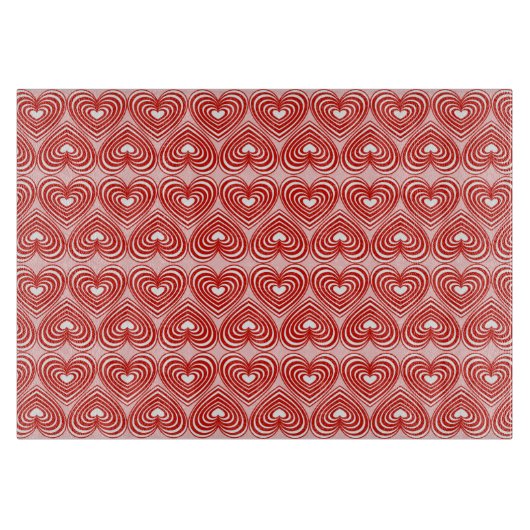 Lined Hearts Schneidebrett (Vorderseite)