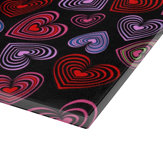 Lined Hearts Schneidebrett (Ecke)