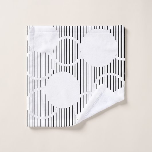 Lined Hexagons Badhandtuch Set (Waschlappen)