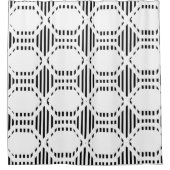 Lined Hexagons Duschvorhang (Vorderseite)