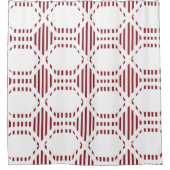 Lined Hexagons Duschvorhang (Vorderseite)