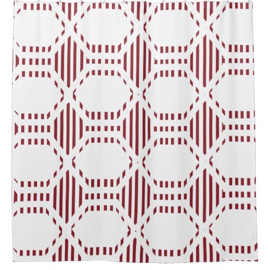 Lined Hexagons Duschvorhang (Vorderseite)