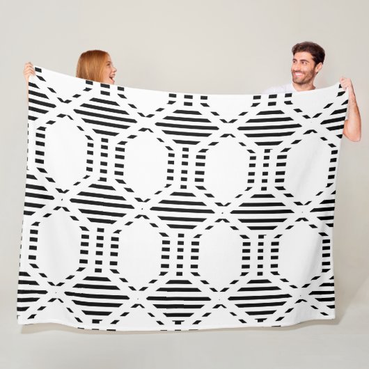 Lined Hexagons Fleecedecke (Beispiel)