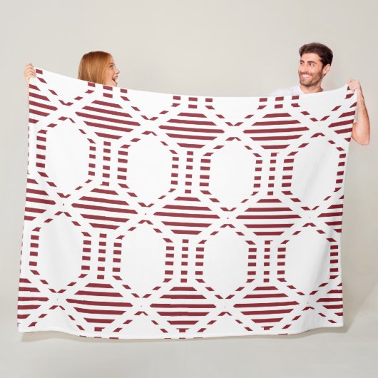 Lined Hexagons Fleecedecke (Beispiel)