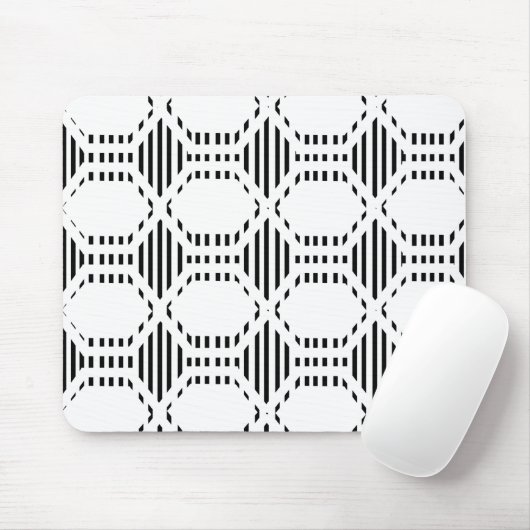 Lined Hexagons Mousepad (Mit Mouse)