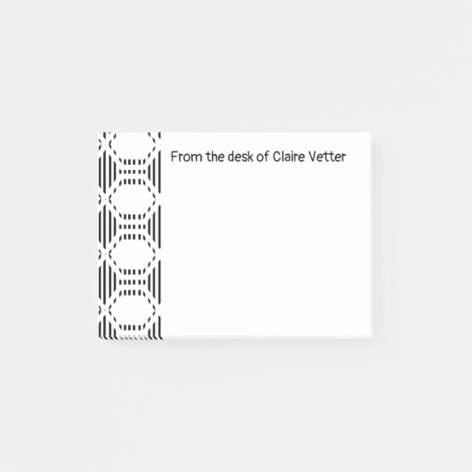 Lined Hexagons Post-it Klebezettel (Vorderseite)