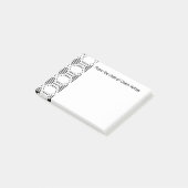 Lined Hexagons Post-it Klebezettel (angewinkelt)