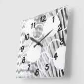 Lined Hexagons Quadratische Wanduhr (Winkel)