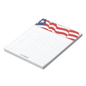 Lined Independence Day American Flag Graphic Notizblock (Rotiert)