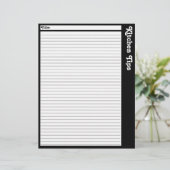 Lined Kitchen Tipps Seite (Leere) (Stehend Vorderseite)