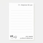 Lined Large 4"x6" Notes for Veterinarians Post-it Klebezettel (Vorderseite)