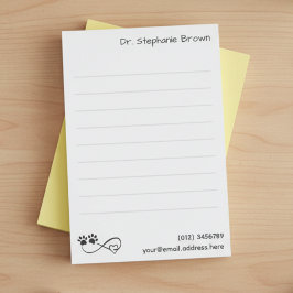 Lined Large 4"x6" Notes for Veterinarians Post-it Klebezettel