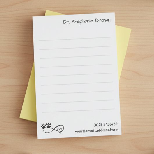 Lined Large 4"x6" Notes for Veterinarians Post-it Klebezettel