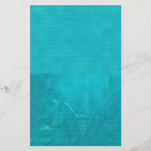 Lined Mermaid Stationery Briefpapier (Vorderseite)