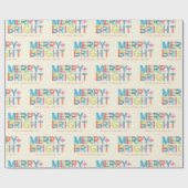 Lined Merry + Helle Ferientypografie Geschenkpapier (Flach)