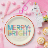 Lined Merry + Helle Ferientypografie Pappteller (Party)