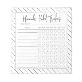 Lined Minimal Script wöchentlich Habit Tracker Not Notizblock (Vorderseite)