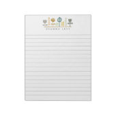Lined Modern Art Personalisiert Business Notepad Notizblock (Rotiert)