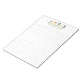 Lined Modern Art Personalisiert Business Notepad Notizblock (angewinkelt)