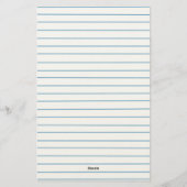 Lined paper Art teacher notepad Briefpapier (Rückseite)