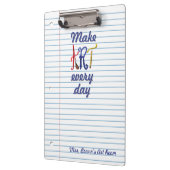 Lined paper Art teacher notepad Klemmbrett (Links)