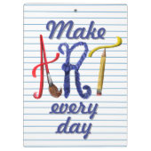 Lined paper Art teacher notepad Klemmbrett (Rückseite)