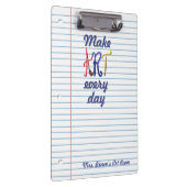 Lined paper Art teacher notepad Klemmbrett (Rechts)