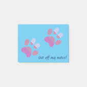 Lined Paw Prints Post-it Klebezettel (Vorderseite)