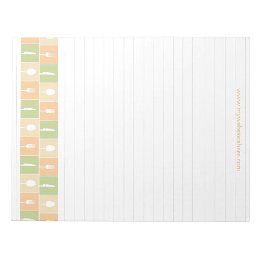 LINED SCHREIBEN Rezept Seite Küche Personalisierte Notizblock (Vorderseite)