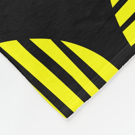 Lined Spots 190917 - Gelb auf schwarz Fleecedecke (Ecke)