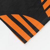 Lined Spots 190917 - Orange auf schwarz Fleecedecke (Ecke)