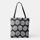 Lined Spots 190917 - White on Black Tasche (Rückseite)