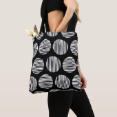 Lined Spots 190917 - White on Black Tasche (Von Nahem)