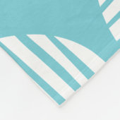 Lined Spots 190917 - White on Robin Egg Blue Fleecedecke (Ecke)