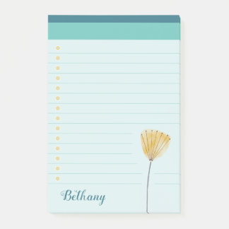 Lined Stilvoll Moderne Blume Alles auf der Liste Post-it Klebezettel