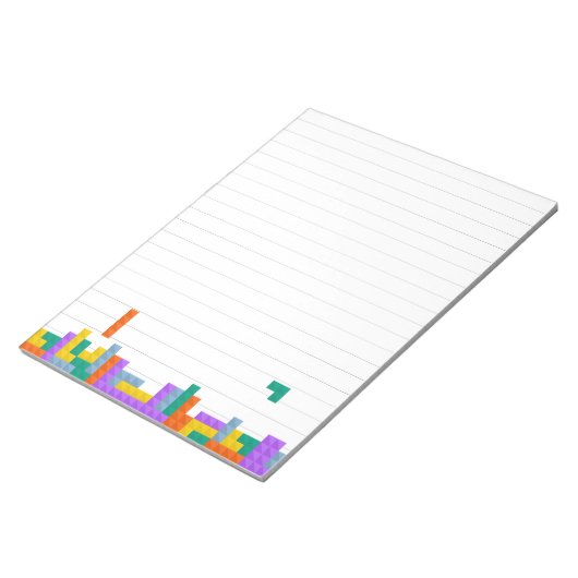 Lined Writing Pad Russian Tetris Video Game Notizblock (angewinkelt)