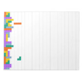 Lined Writing Pad Russian Tetris Video Game Notizblock (Vorderseite)