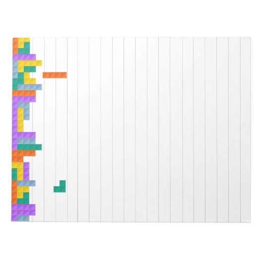 Lined Writing Pad Russian Tetris Video Game Notizblock (Vorderseite)