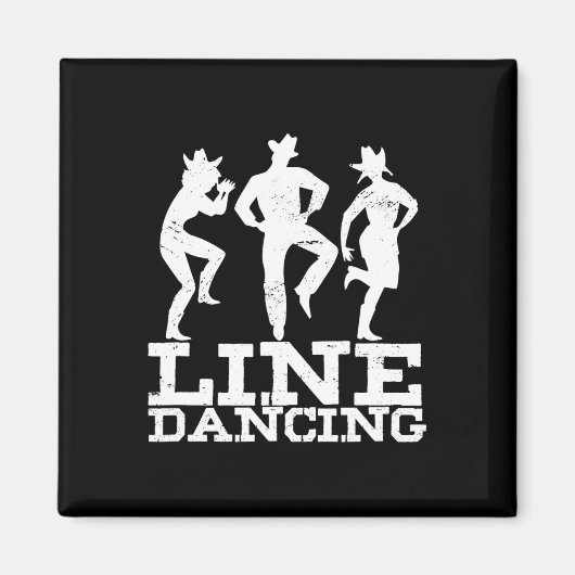 Linedance Dancer Dancer Music Western Geschenk Magnet (Vorne)