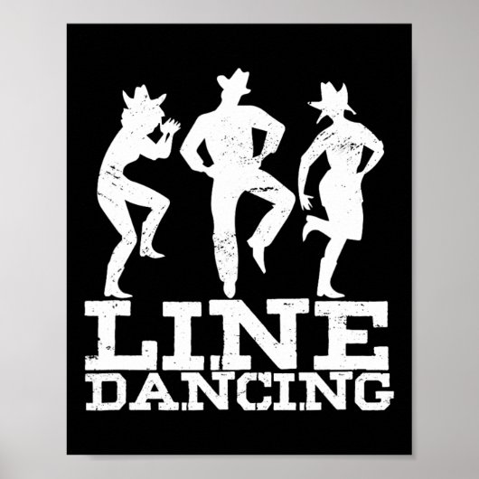 Linedance Dancer Dancer Music Western Geschenk Poster (Vorne)