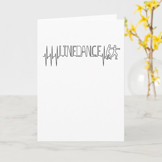 Linedance Line Dance Heartbeat Karte (Gelbe Blume)