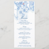 Linekin Bay Resort Maine Map Elegante Marine Menükarte (Vorderseite)