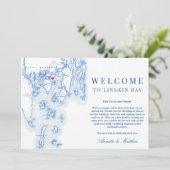 Linekin Bay Resort Maine Wedding Willkommensreise Dankeskarte (Stehend Vorderseite)