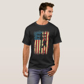 Lineman American Flag Electric Cable Lineman T-Shirt (Vorne ganz)