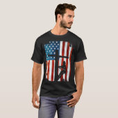 Lineman American Flag Electric Cable Lineman T-Shirt (Vorne ganz)