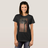 Lineman American Flag Electric Cable Lineman T-Shirt (Vorne ganz)
