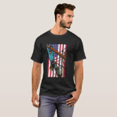 Lineman American Flag Electric Cable Lineman T-Shirt (Vorne ganz)